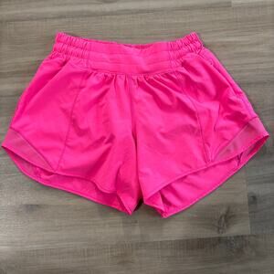 Lululemon Hotty Hot Short II Long 4" Pink Highlight Women Size 4